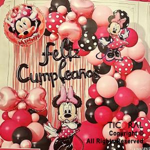 SET DE GLOBOS ARCO XL MINNIE XSR 68 UNIDADES